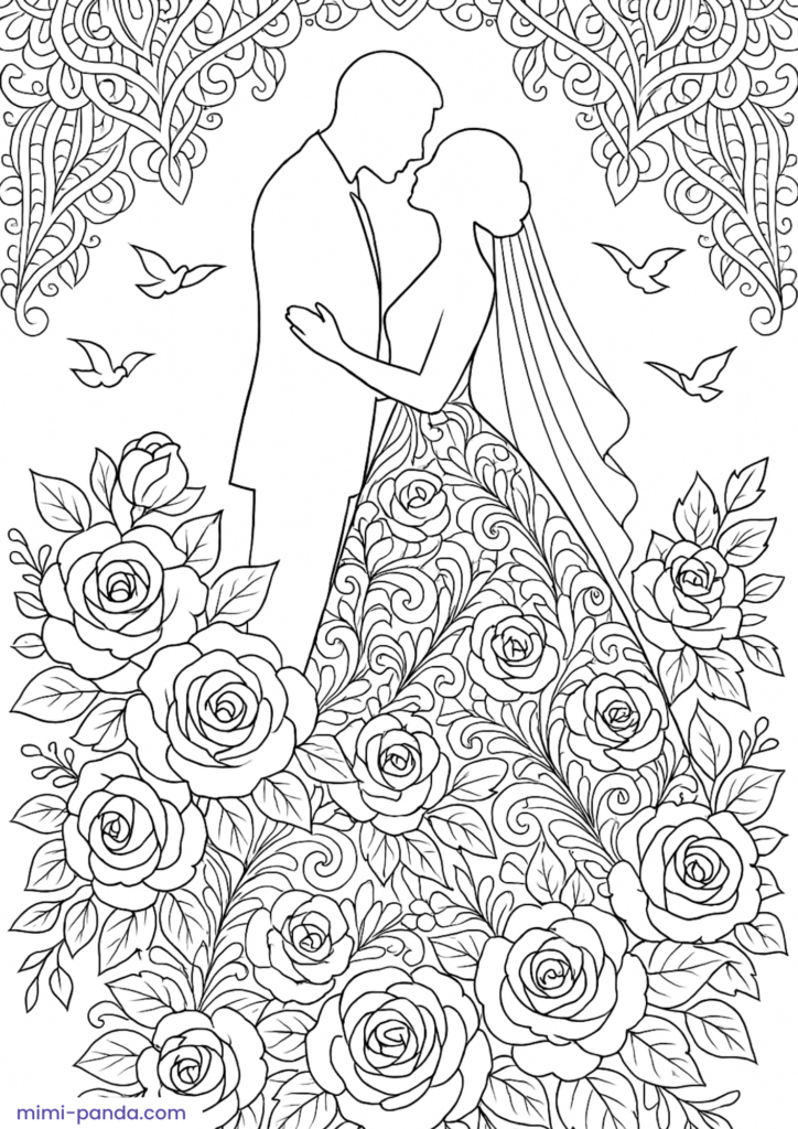 Wedding Coloring Book 3
