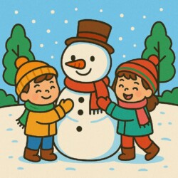 Winter Coloring Pages For Kids - Origin image