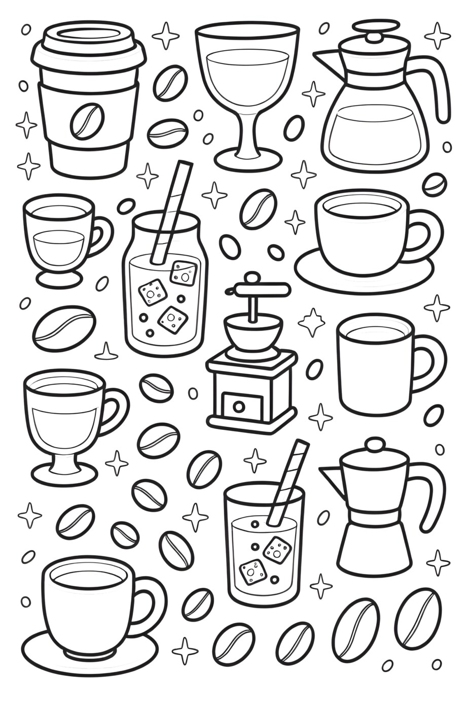 Adult Coloring Pages Coffee