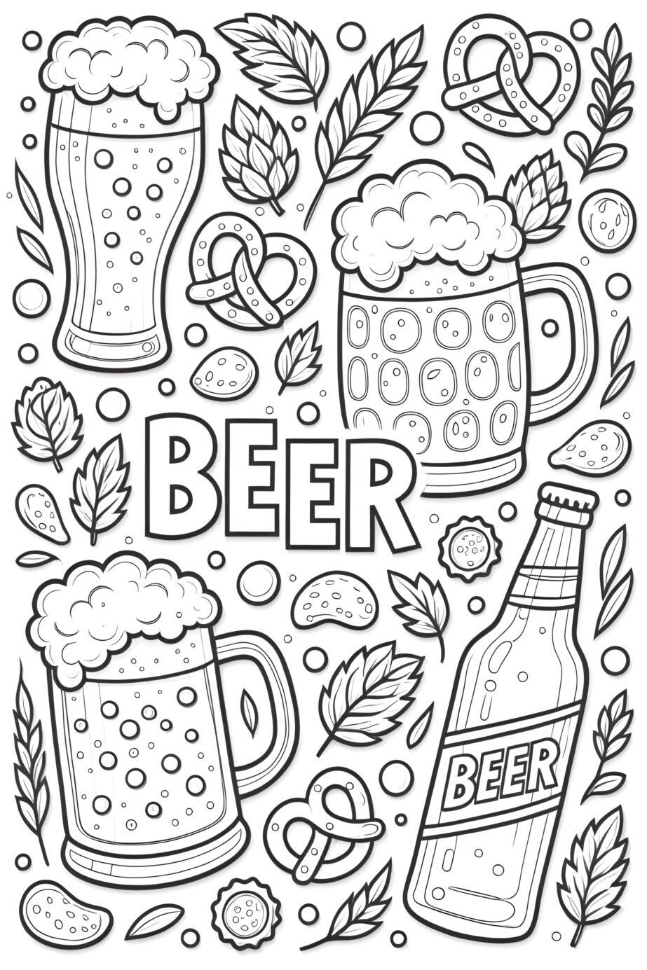 Beer Coloring Pages