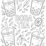 Boba Tea Coloring Pages