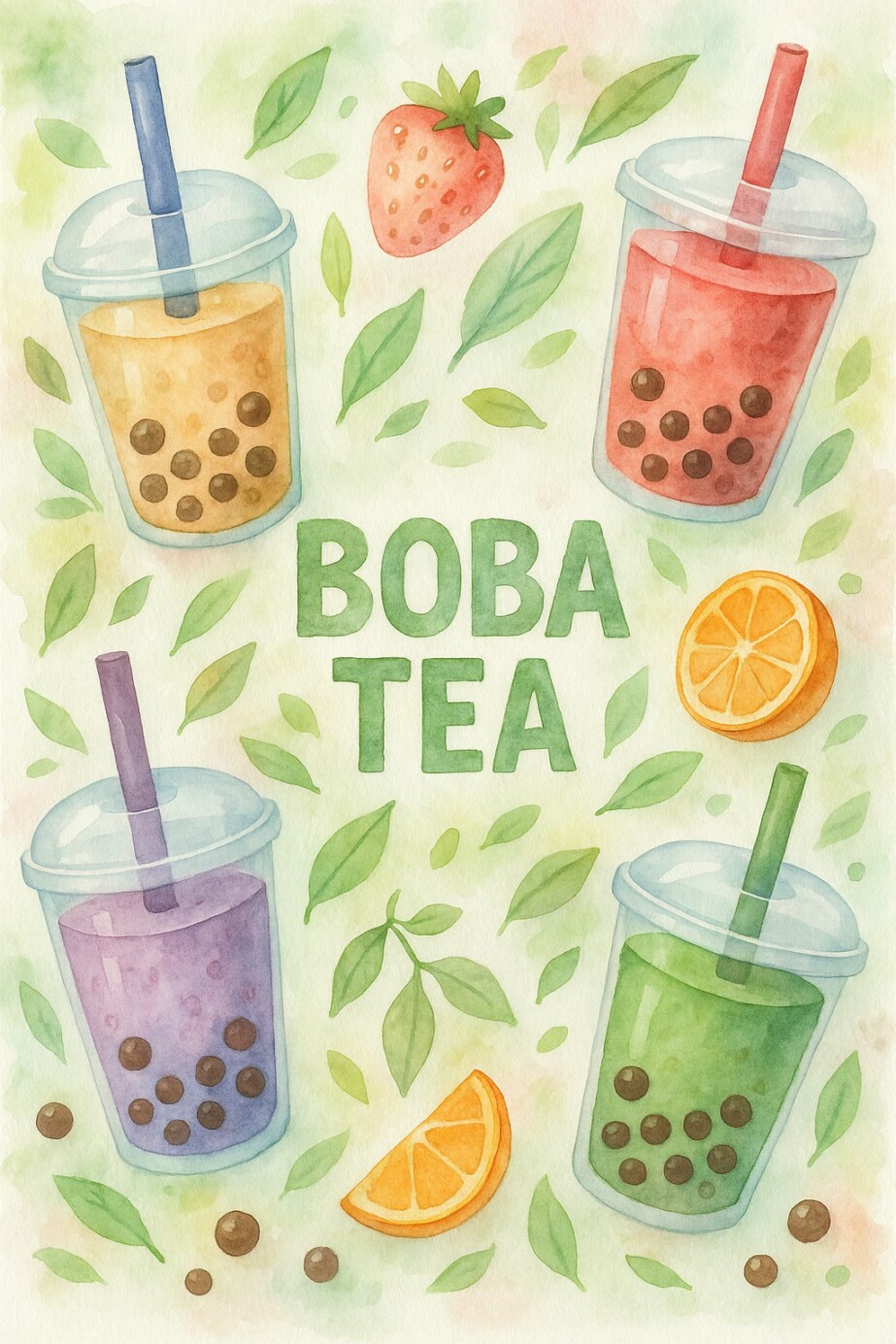 Boba Tea Coloring Pages 2