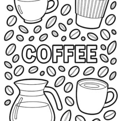 Coffee Coloring Pages - Printable Coloring page