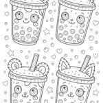 Cute Boba Coloring Pages