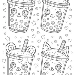 Cute Boba Coloring Pages - Printable Coloring page