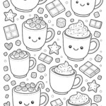 Hot Chocolate Coloring Page