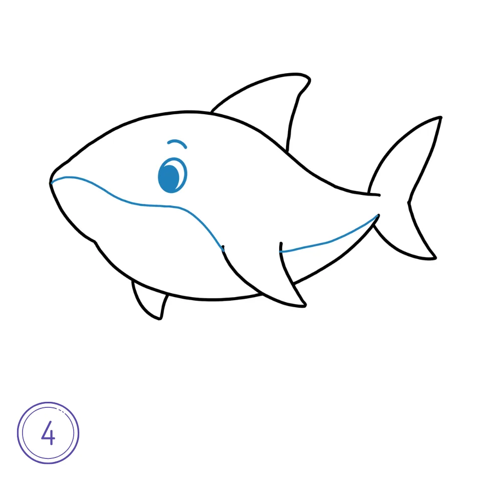 How to Draw a Shark Step 4