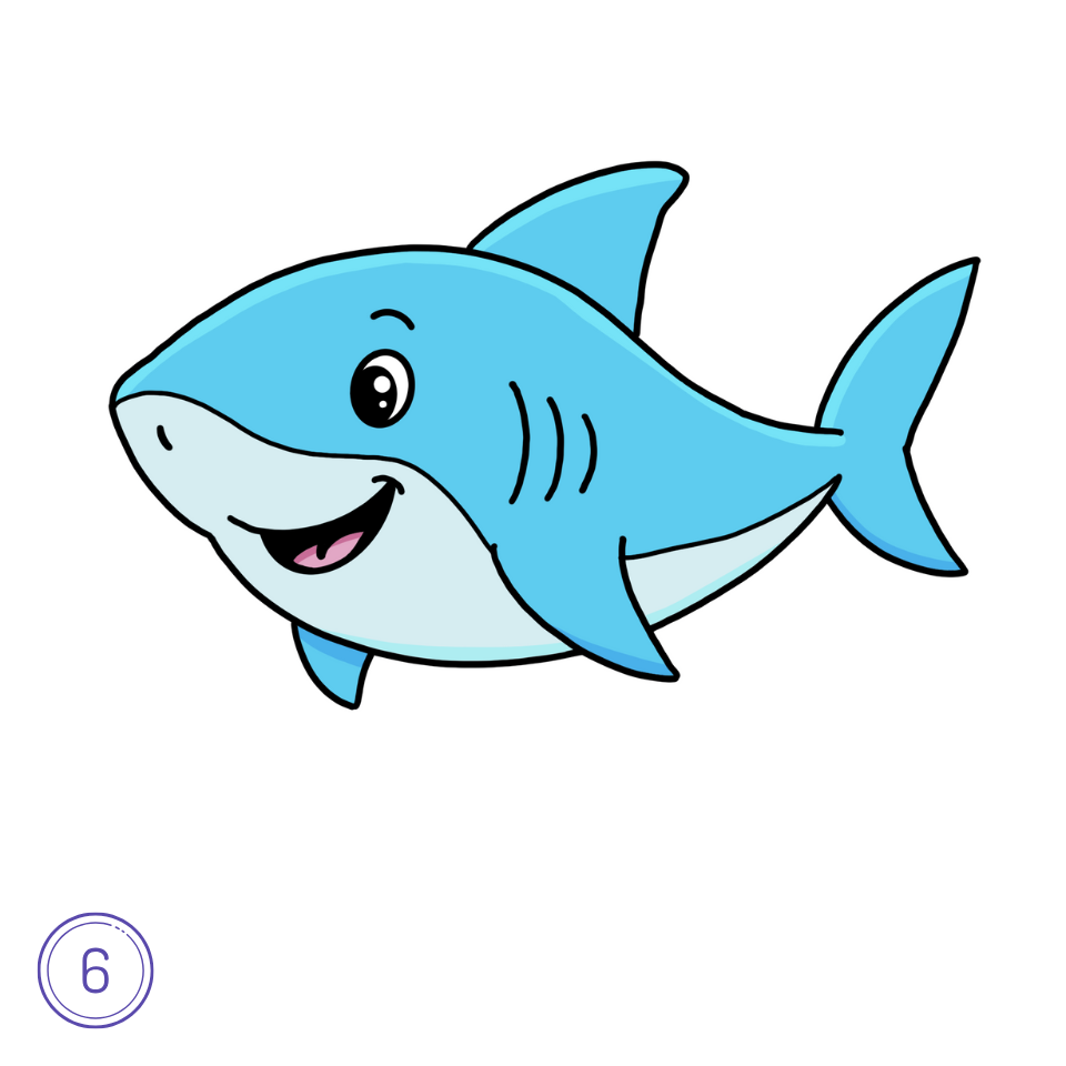 Comment dessiner un requin Étape 6