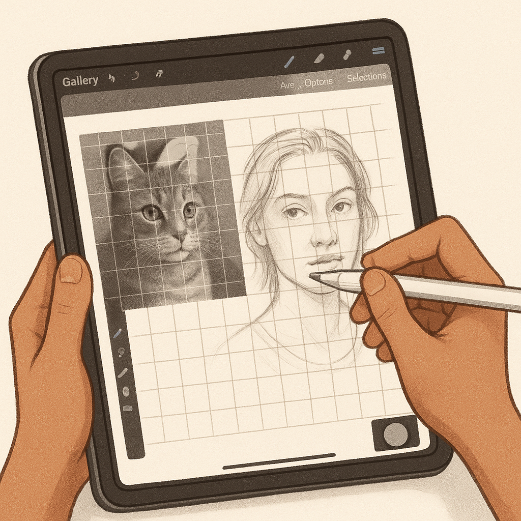 Comment dessiner avec une grille 7