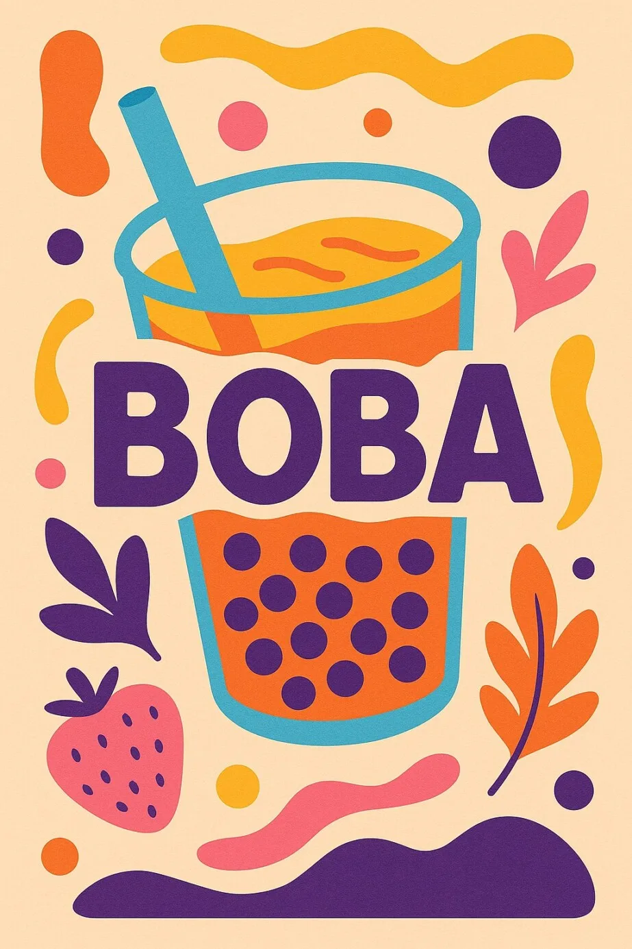 Boba Drink Coloring Pages 2