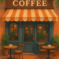 Coffee Shop Coloring Page - Origin image