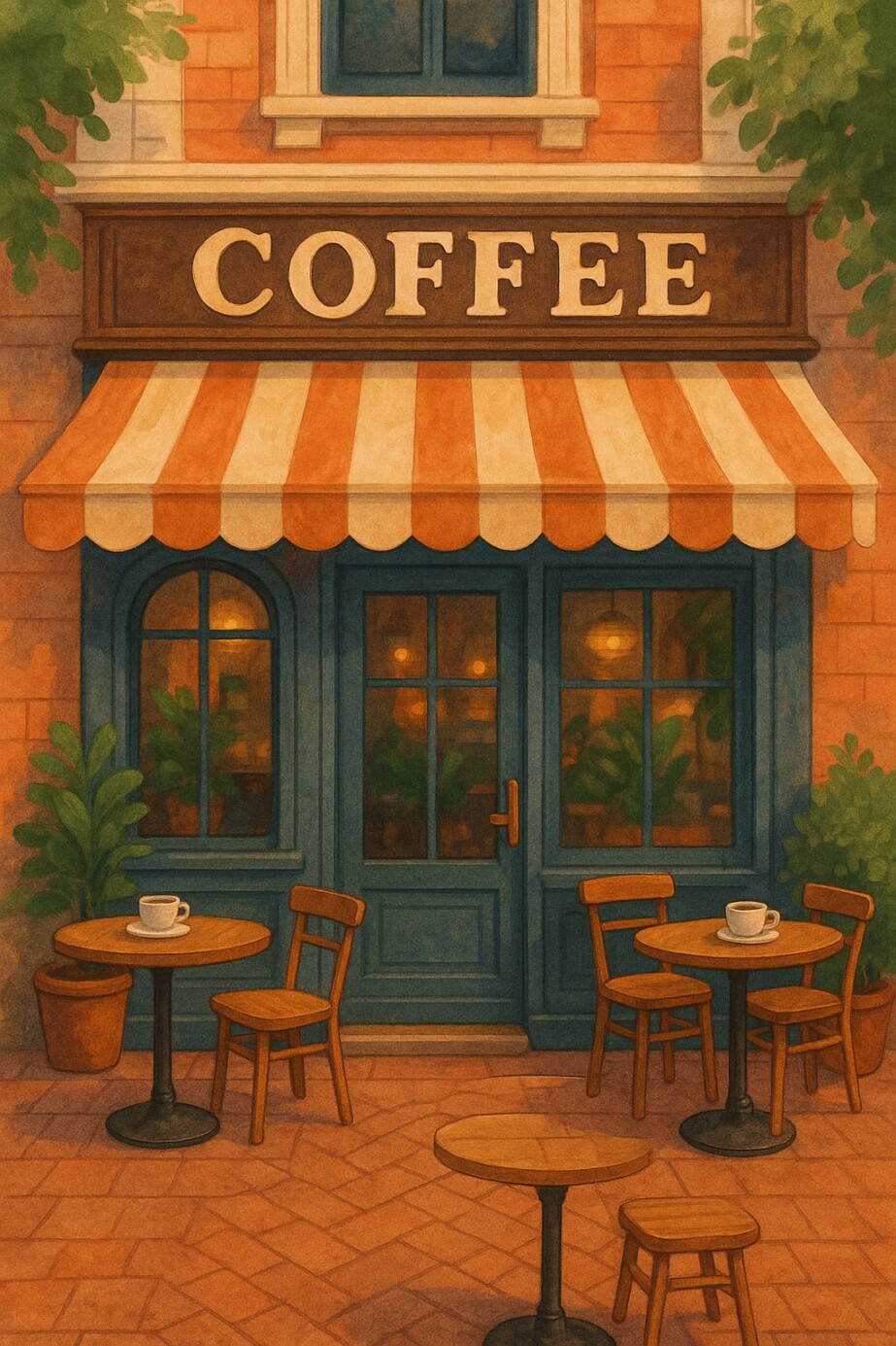 Coffee Shop Coloring Page 2