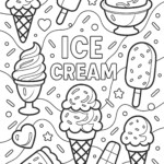 Color Page Ice Cream