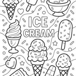 Color Page Ice Cream - Printable Coloring page