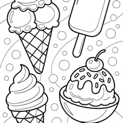 Color Pages Of Ice Cream - Printable Coloring page