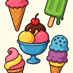 Coloring Ice Cream Pages - Origin image