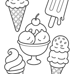Coloring Ice Cream Pages - Printable Coloring page