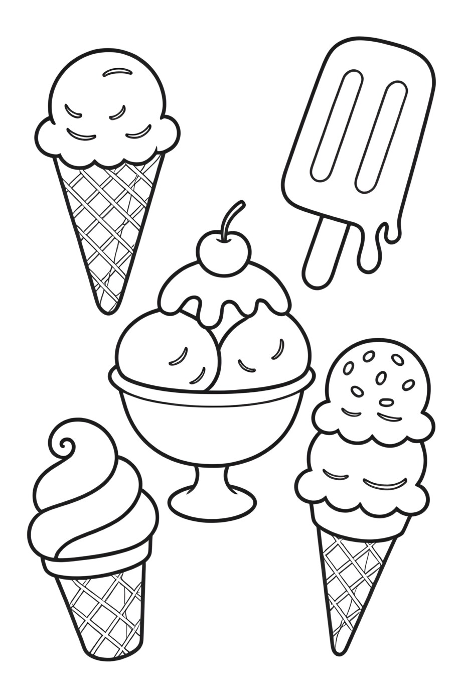 Coloring Ice Cream Pages
