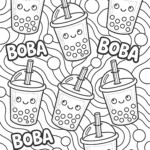 Coloring Page Boba