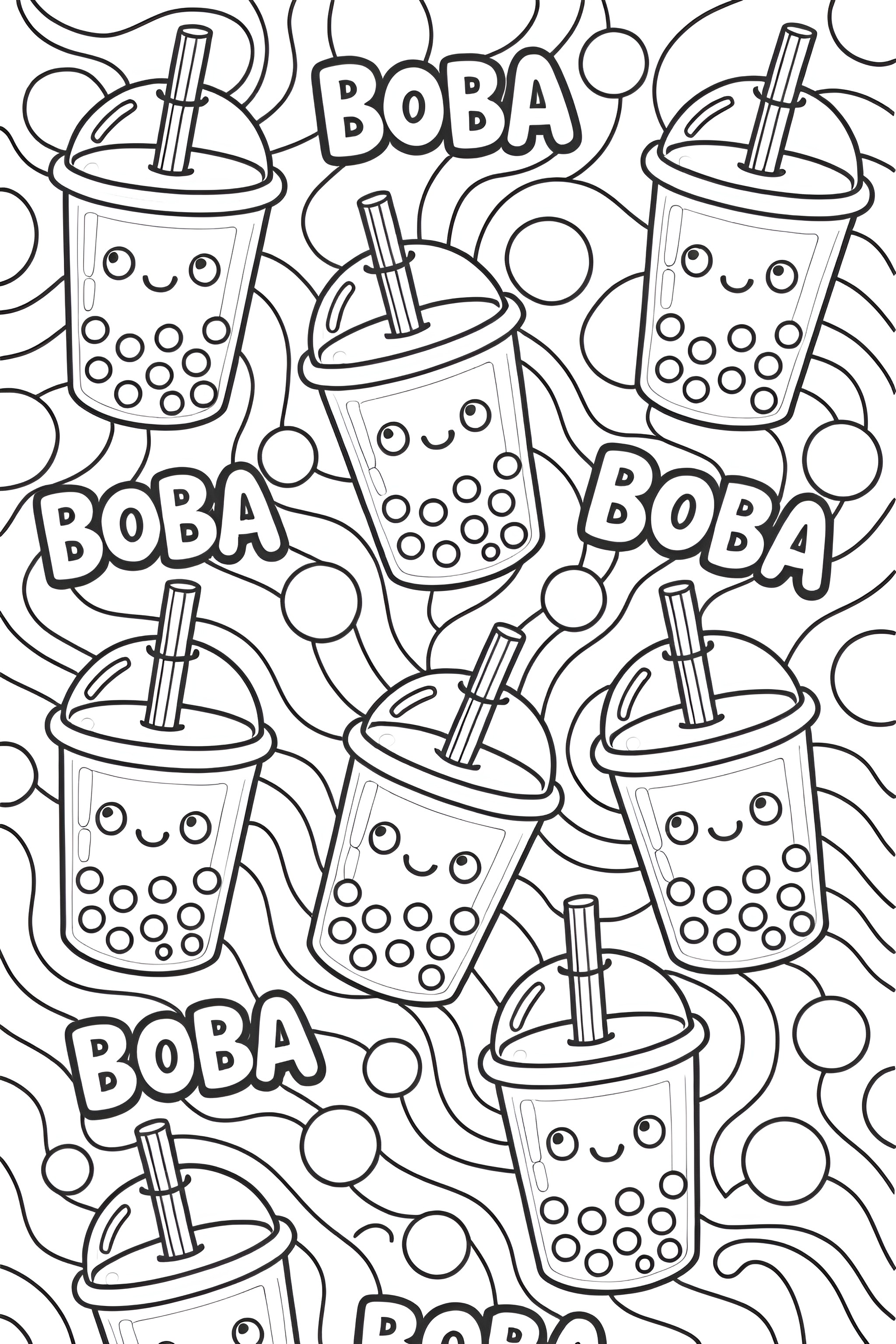 Bubble Tea Coloring Pages Printable 980x980 Bubble Tea Coloring Pages Printable 980x980