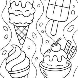 Coloring Picture Of Ice Cream - Printable Coloring page