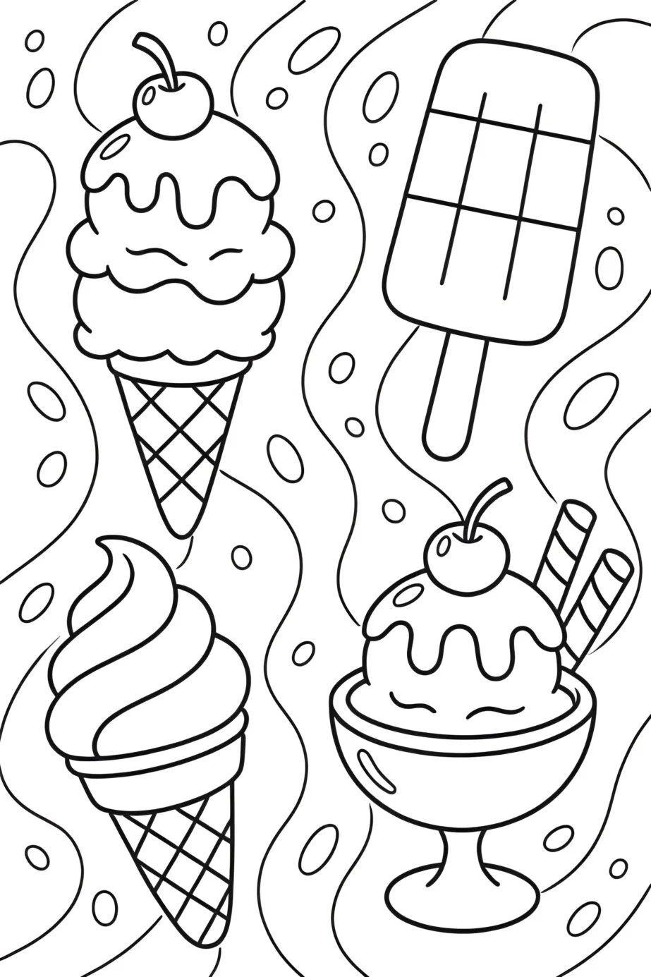 Coloring Picture Of Ice Cream
