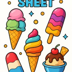 Coloring Sheet Ice Cream - Origin image
