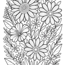 Summer Flower Coloring Pages - Printable Coloring page
