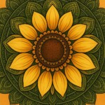 Sunflower Mandala Coloring Page 2 2