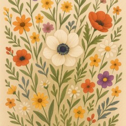 Wild Flower Coloring Page - Origin image
