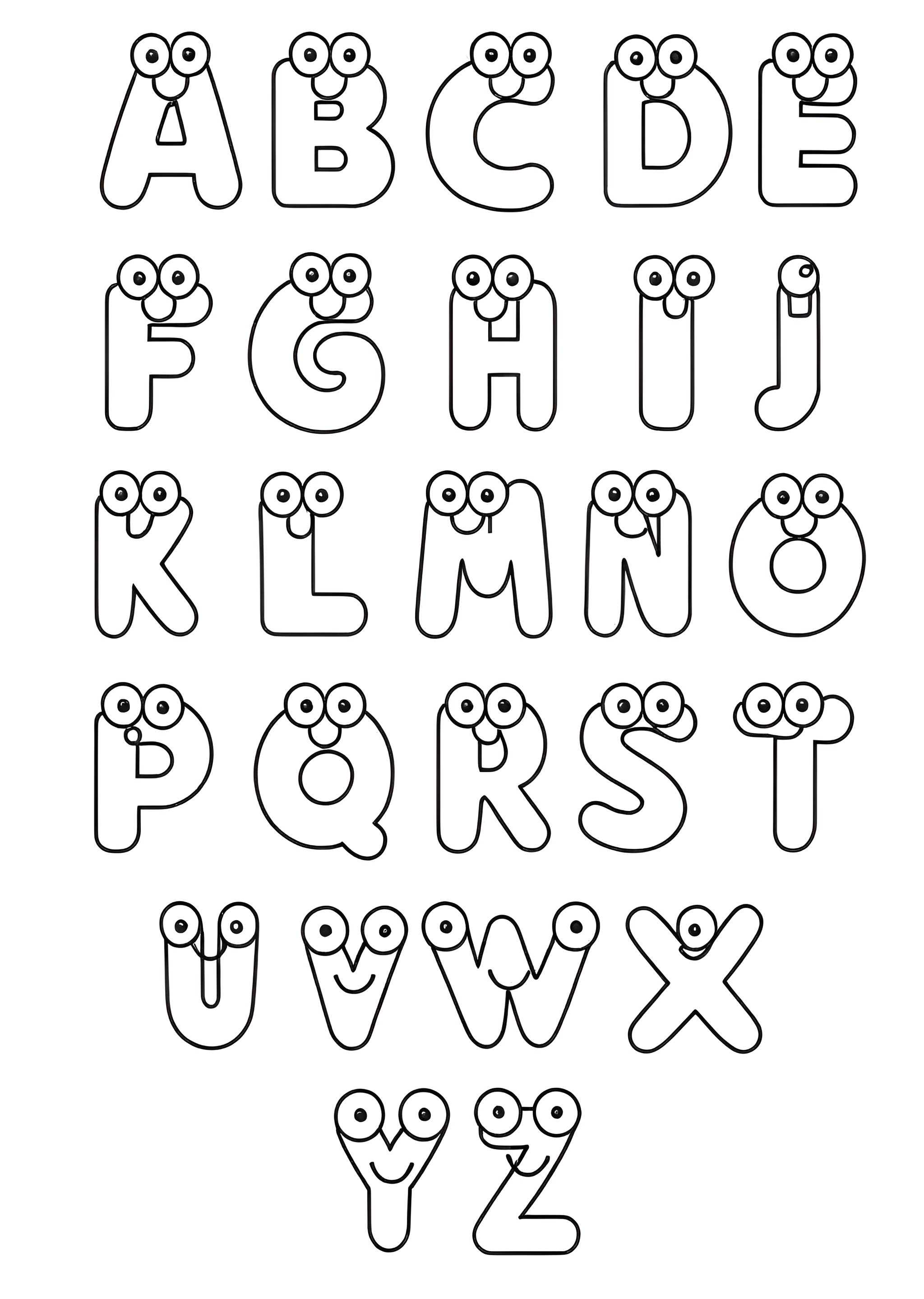 English Alphabet Coloring Pages Printable 2025 