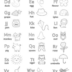Alphabet Coloring Book - Printable Coloring page