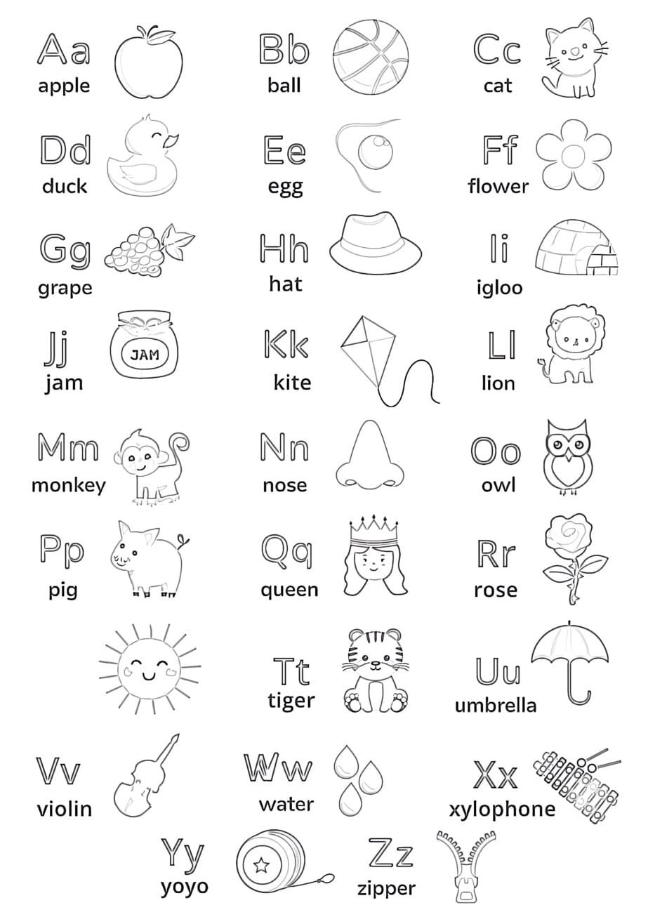 Alphabet Coloring Book