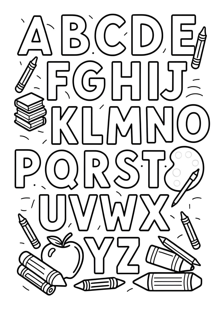 Alphabet Coloring Pages Coloring Pages Mimi Panda