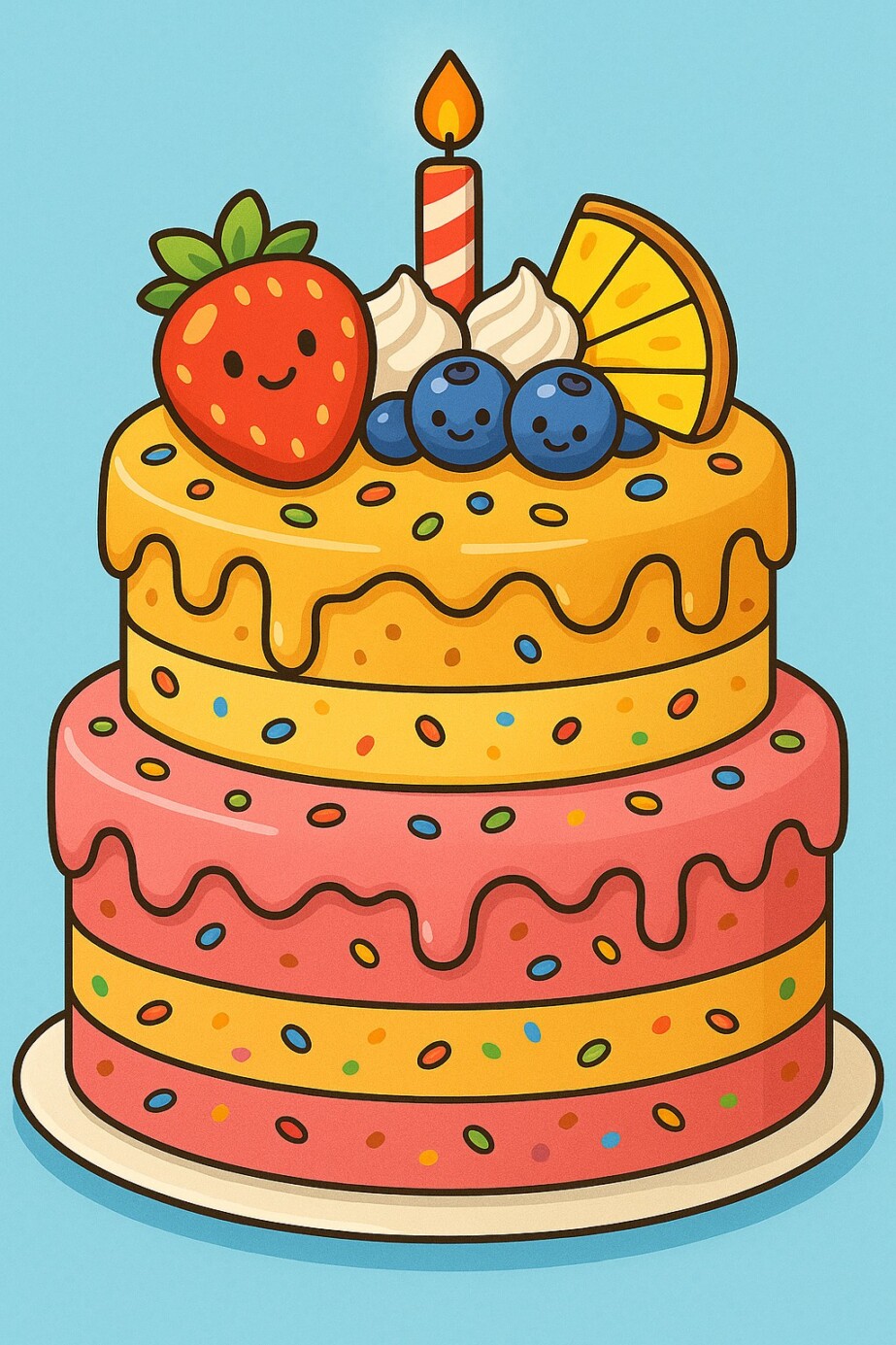 Coloring Cake Pages 2