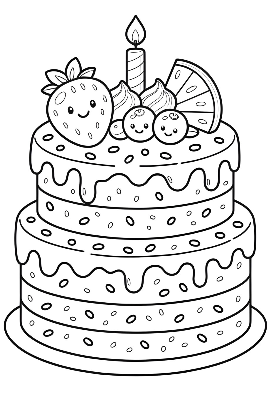 Coloring Cake Pages
