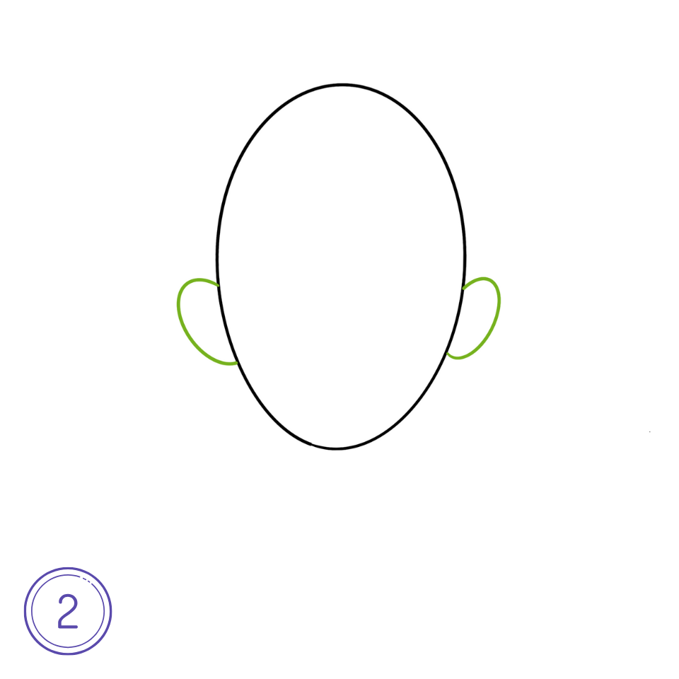 How to Draw Anime Pigtails Hair Step 2