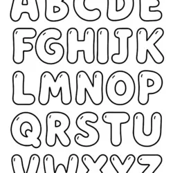 Letters Coloring Pages - Printbare kleurplaat