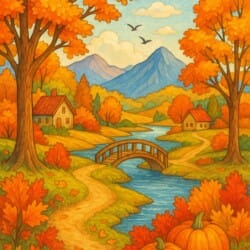 Autumn Fall Coloring Pages - Origin image