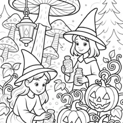 Colouring In Pages Halloween - Printable Coloring page