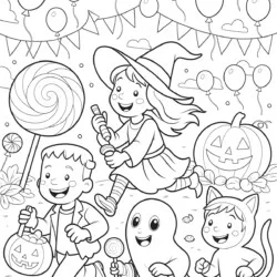 Halloween Colouring In Page - Printable Coloring page