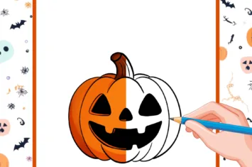 How To Draw A Halloween Pumpkin