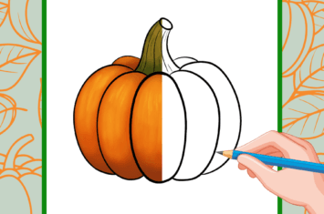 How to Draw a Pumpkin – Easy Step-by-Step Tutorial for Kids and Beginners