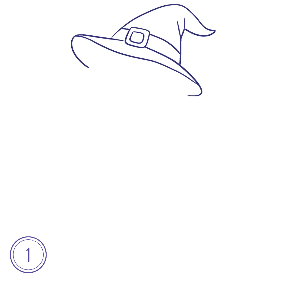 魔女の描き方：ステップバイステップのチュートリアル | Mimi Panda, image size:960x960