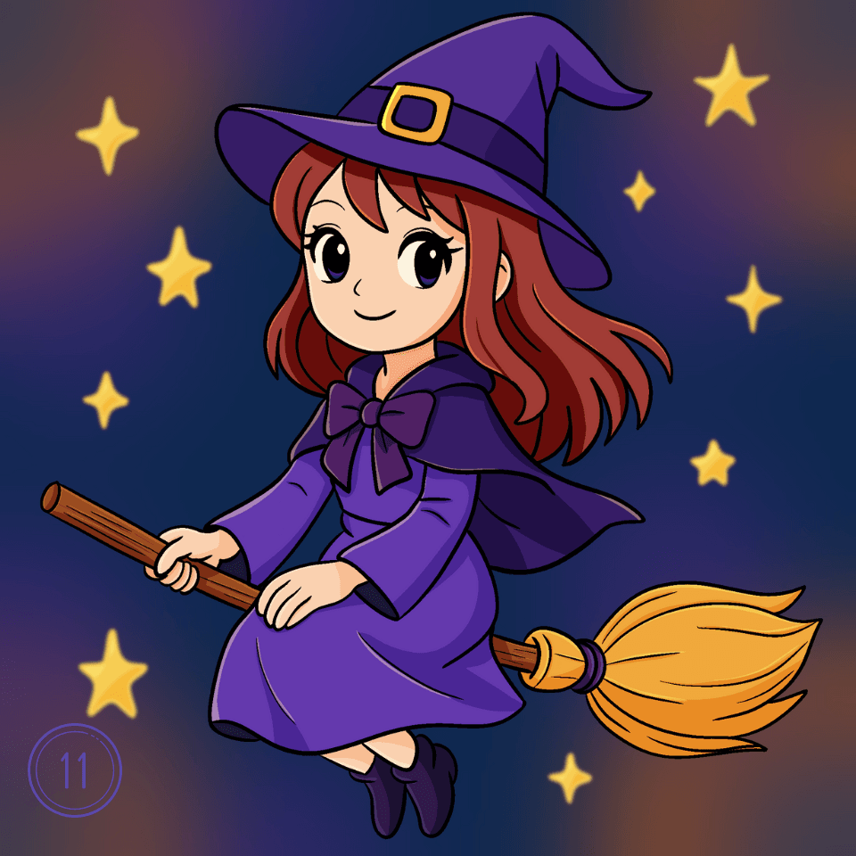 Comment Dessiner une Sorcière Étape 11