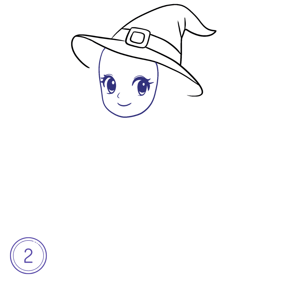 Comment Dessiner une Sorcière Étape 2