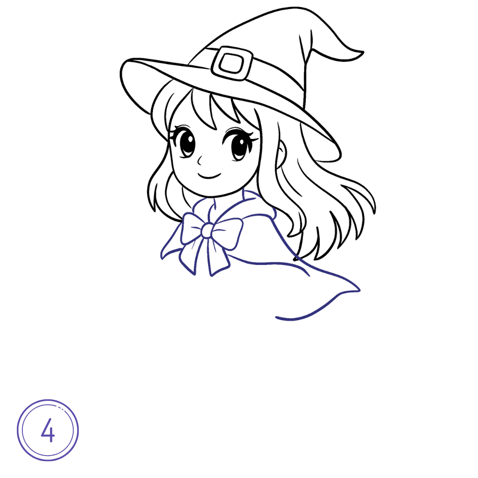 Comment Dessiner une Sorcière Étape 4