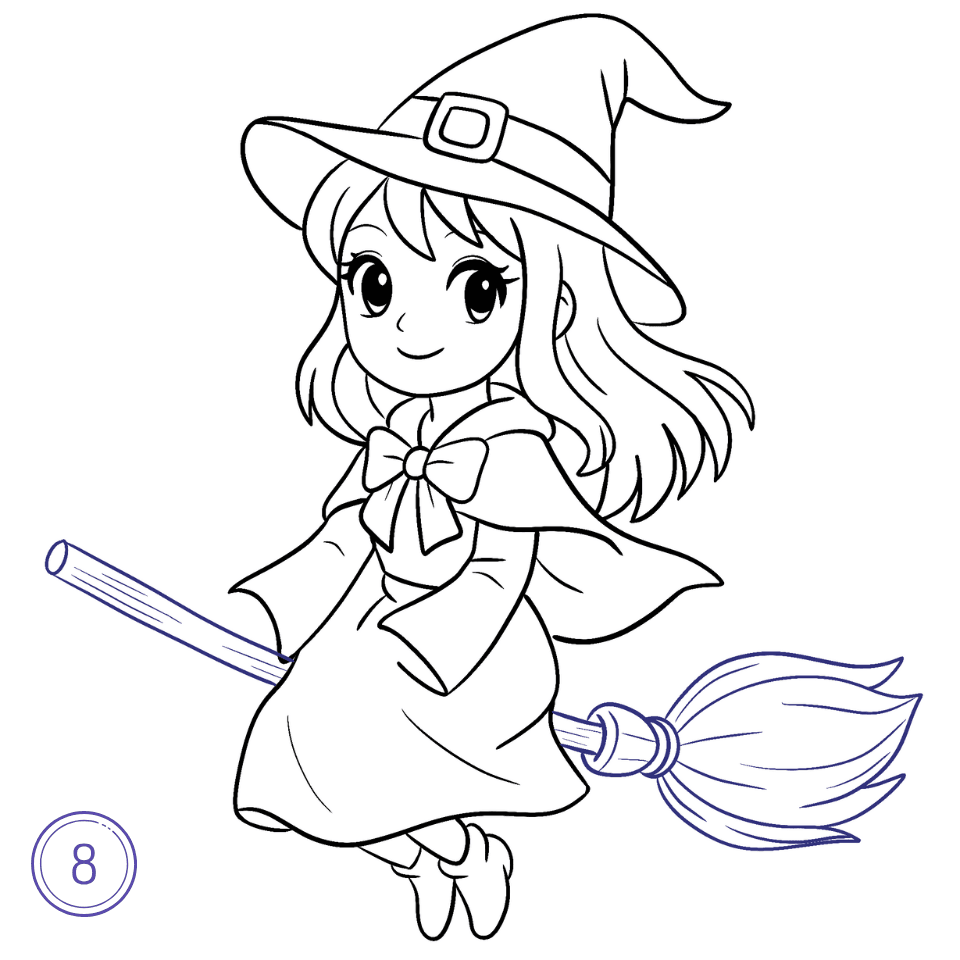 Comment Dessiner une Sorcière Étape 8