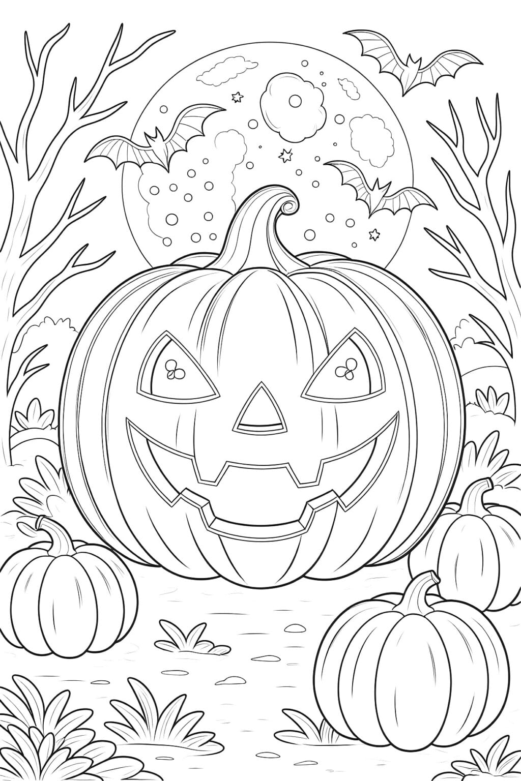 Pumpkin Coloring Pages | Coloring Pages Mimi Panda