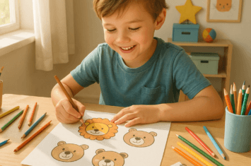 Paso A Paso Dibujo De Caras De Animales Para Niños: Tutoriales Sencillos Para Un Aprendizaje Divertido
